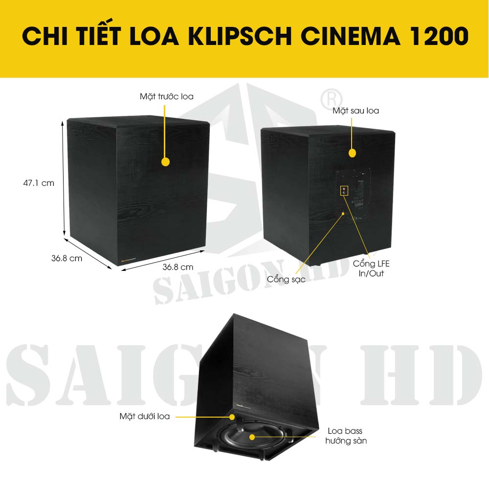 CHI TIẾT THÔNG TIN LOA KLIPSCH CINEMA 1200