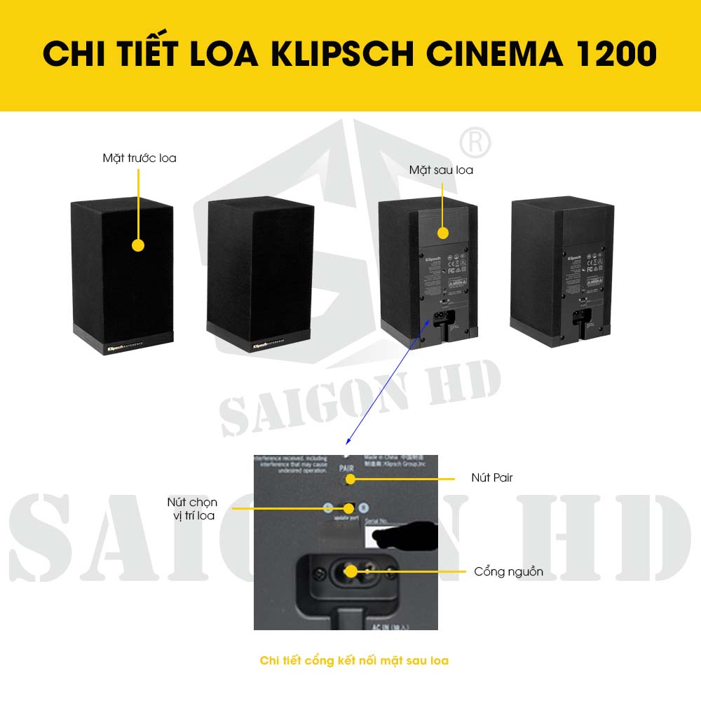 CHI TIẾT THÔNG TIN LOA KLIPSCH CINEMA 1200