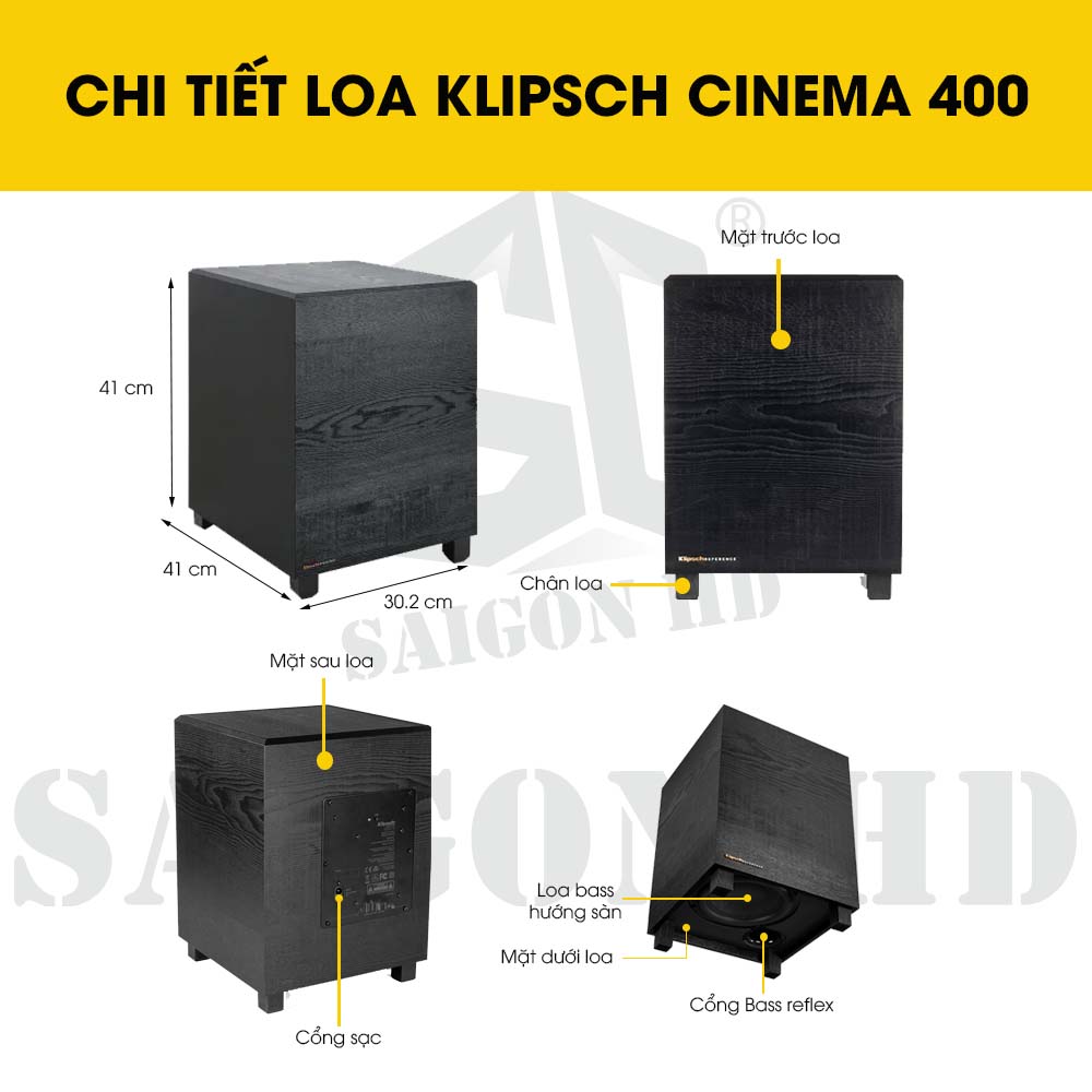 CHI TIẾT THÔNG TIN LOA KLIPSCH CINEMA 400