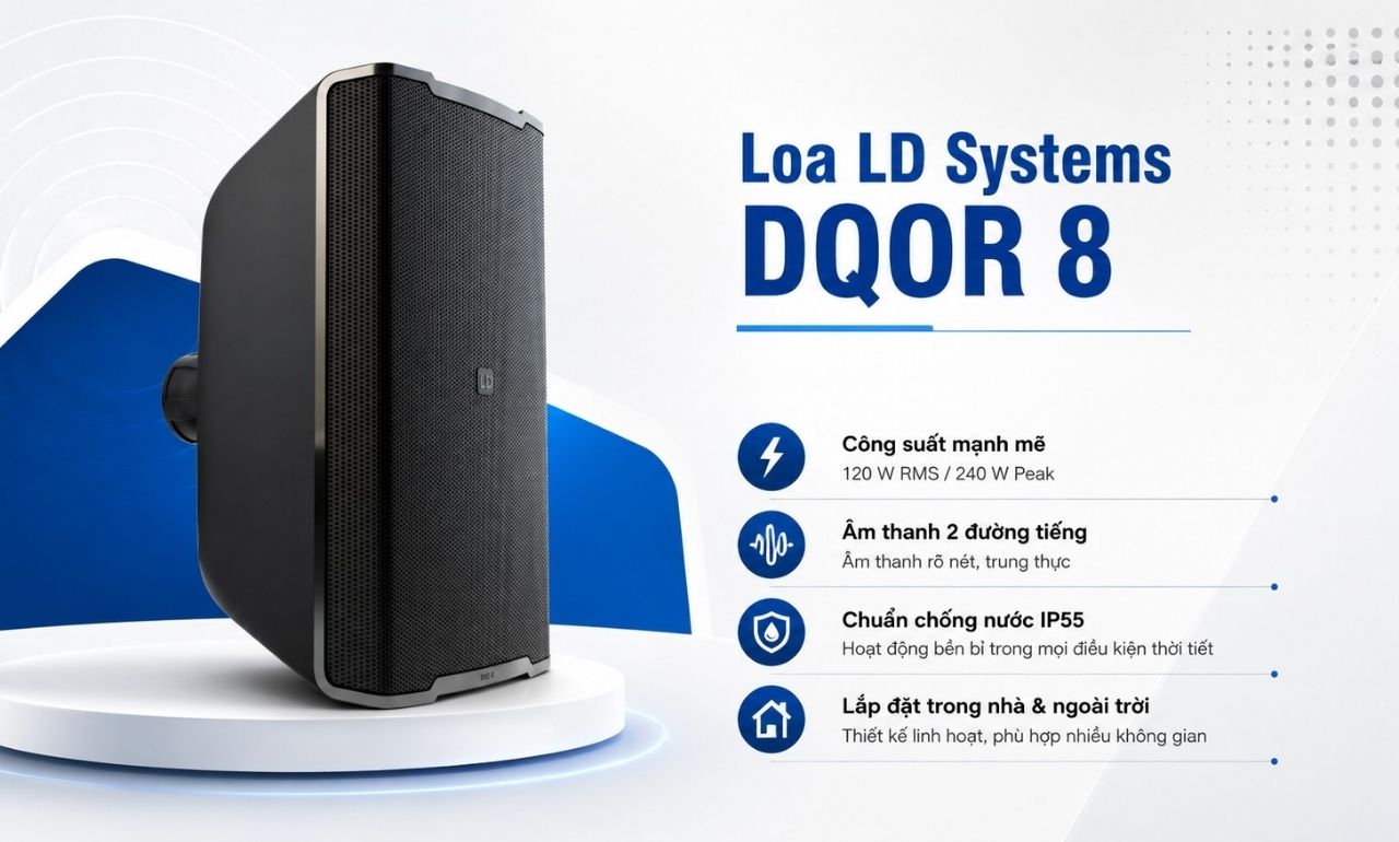 Loa treo tường LD Systems DQOR 8 ch&iacute;nh h&atilde;ng gi&aacute; rẻ