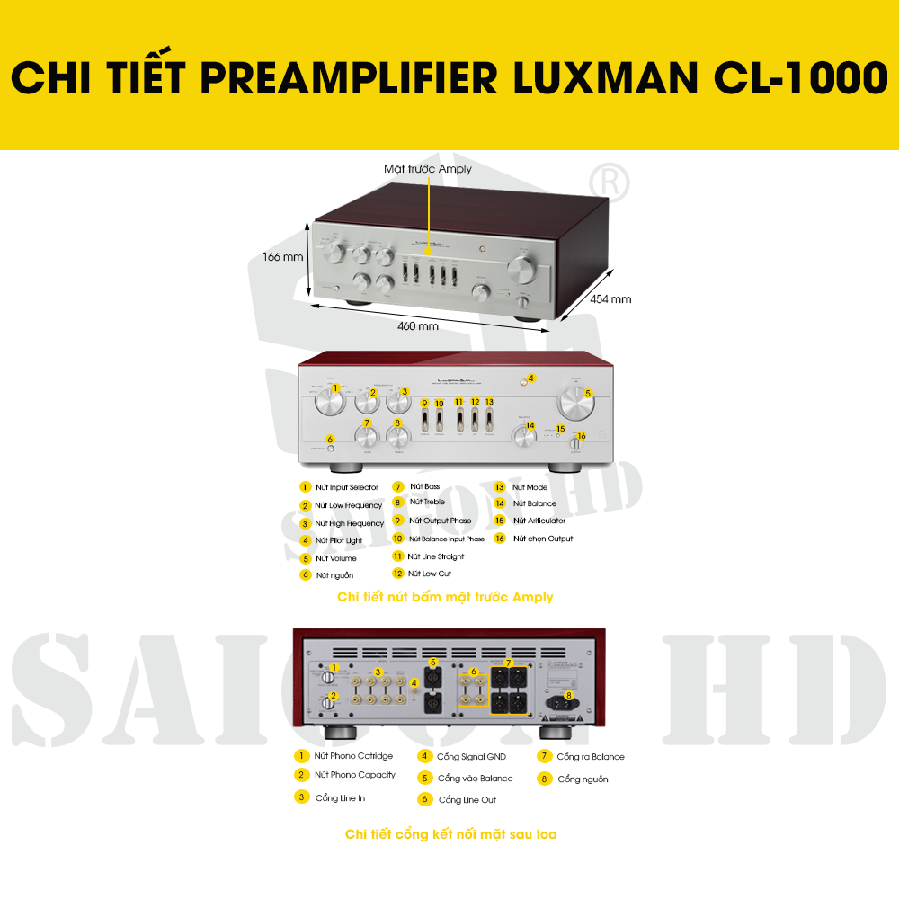 CHI TIẾT THÔNG TIN PREAMPLIFIER LUXMAN CL-1000