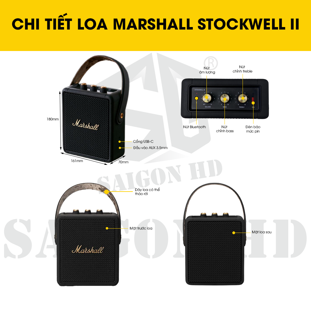 CHI TIẾT THÔNG TIN LOA MARSHALL STOCKWELL II