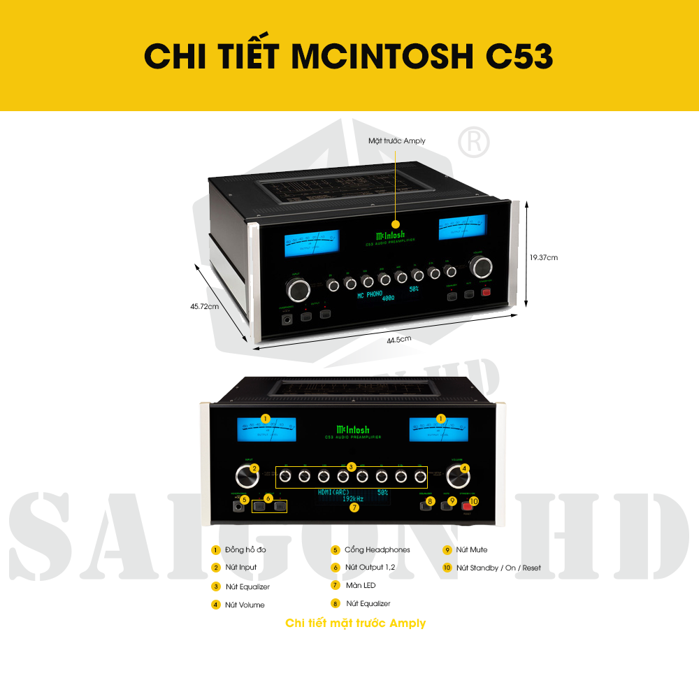 CHI TIẾT THÔNG TIN MCINTOSH C53