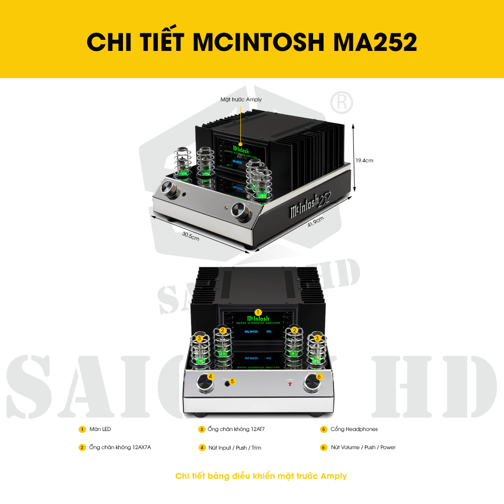 CHI TIẾT THÔNG TIN MCINTOSH MA252