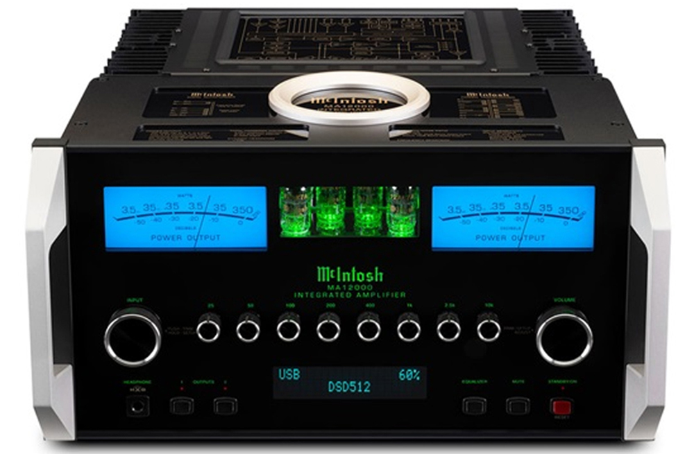 McIntosh MA12000 là mẫu amply tích hợp giữa amply đèn và amply bán dẫn