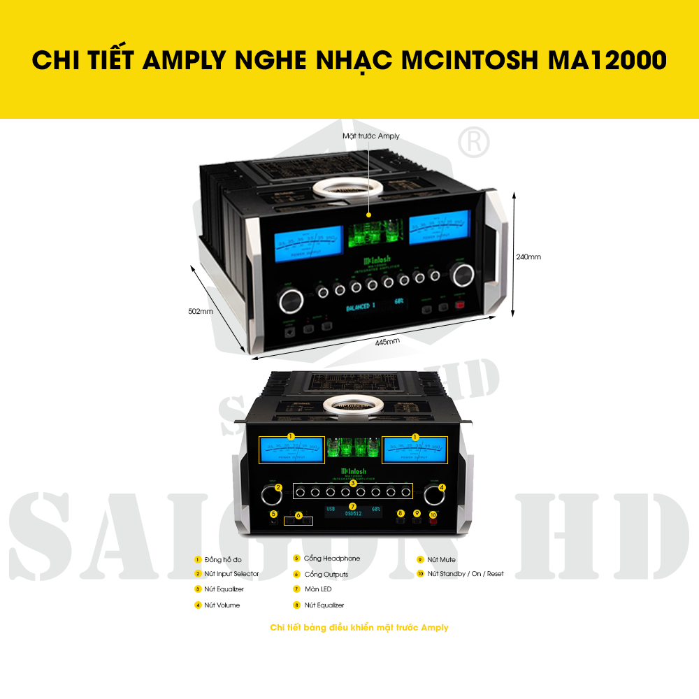 AMPLY NGHE NHẠC MCINTOSH MA12000