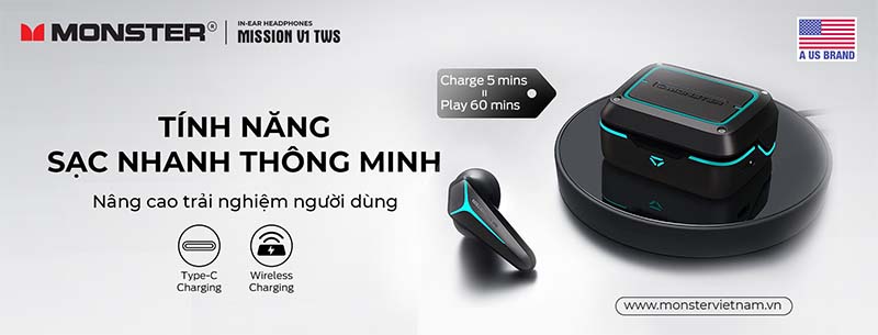 TAI NGHE TRUE WIRELESS MONSTER MISSION V1