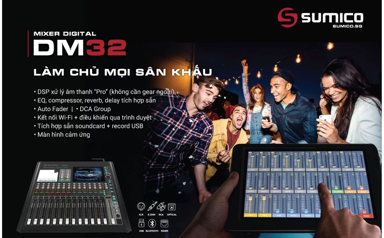 Mixer Digital Sumico DM32 ch&iacute;nh h&atilde;ng gi&aacute; rẻ