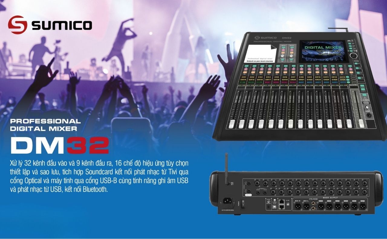 Mixer Digital Sumico DM32 ch&iacute;nh h&atilde;ng gi&aacute; rẻ