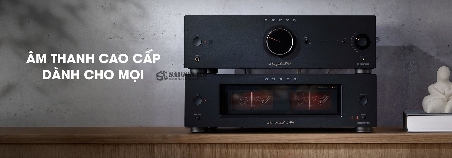 Ampli c&ocirc;ng suất nghe nhac hai k&ecirc;nh cao cấp Onkyo Icon M-80 Power Amplifier ch&iacute;nh h&atilde;ng mới nhất gi&aacute; rẻ nhất