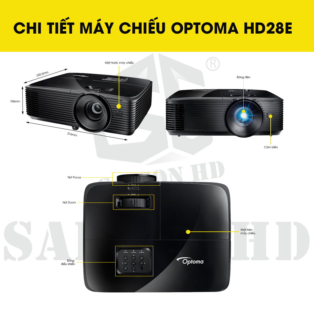 Chi Tiết Thông Tin Máy Chiếu OPTOMA HD28E