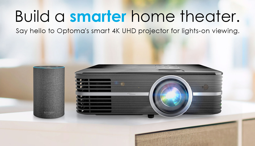 Máy chiếu thông minh OPTOMA UHD51ALV 4K UHDĐiều khiển máy chiếu Optoma UHD51ALV bằng giọng nói thông qua trợ lý ảo Alexa