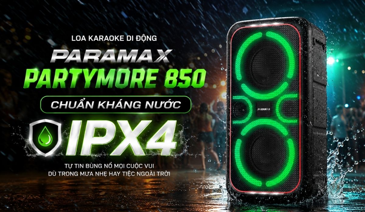 Loa karaoke di động Paramax PartyMore 850 ch&iacute;nh h&atilde;ng gi&aacute; rẻ