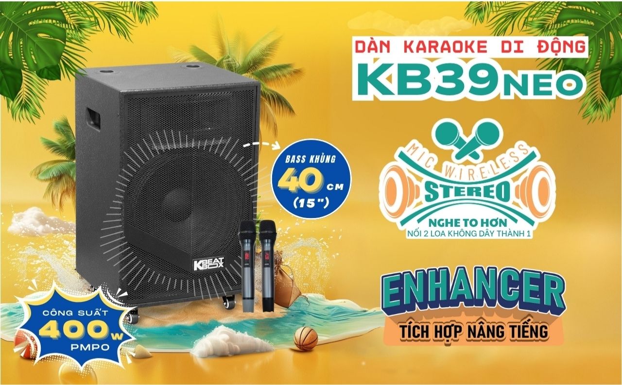 Loa Karaoke di động KB39Neo ch&iacute;nh h&atilde;ng gi&aacute; rẻ nhất