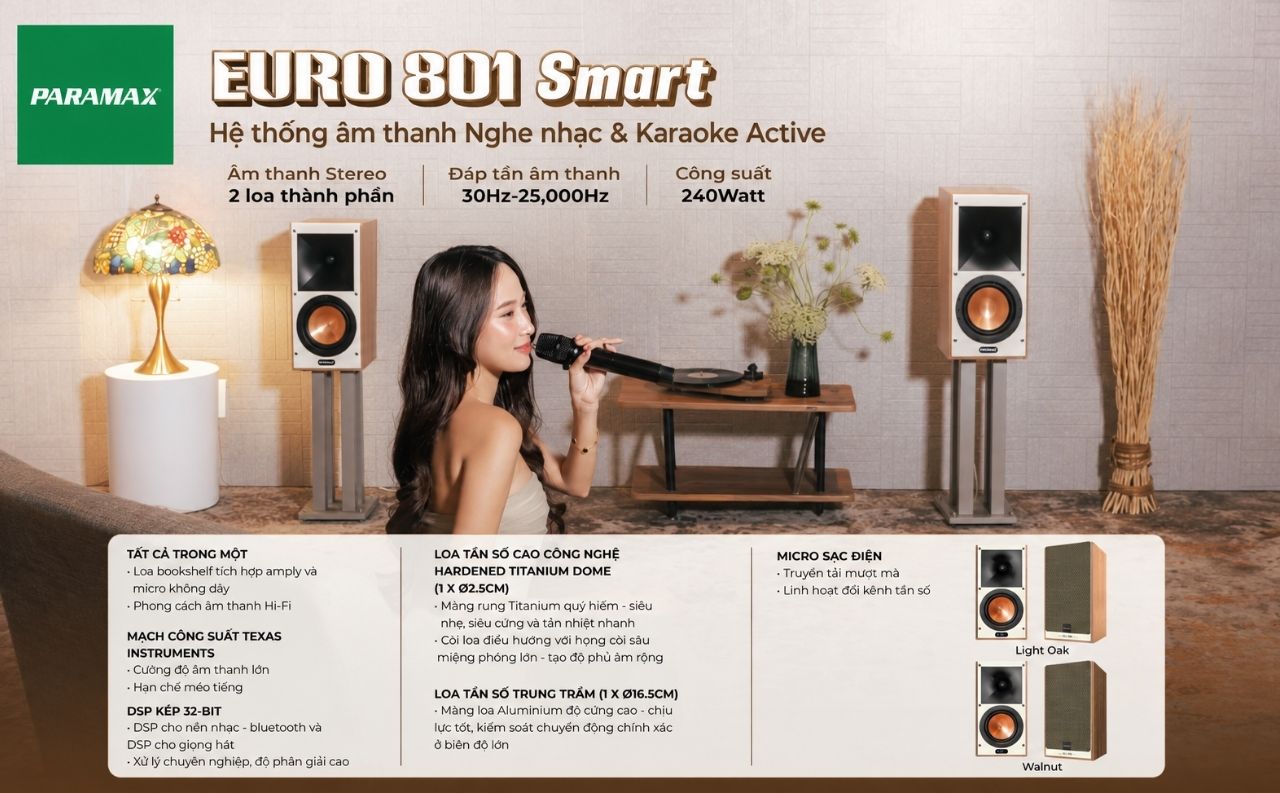 Loa Paramax EURO 801 Smart ch&iacute;nh h&atilde;ng gi&aacute; rẻ