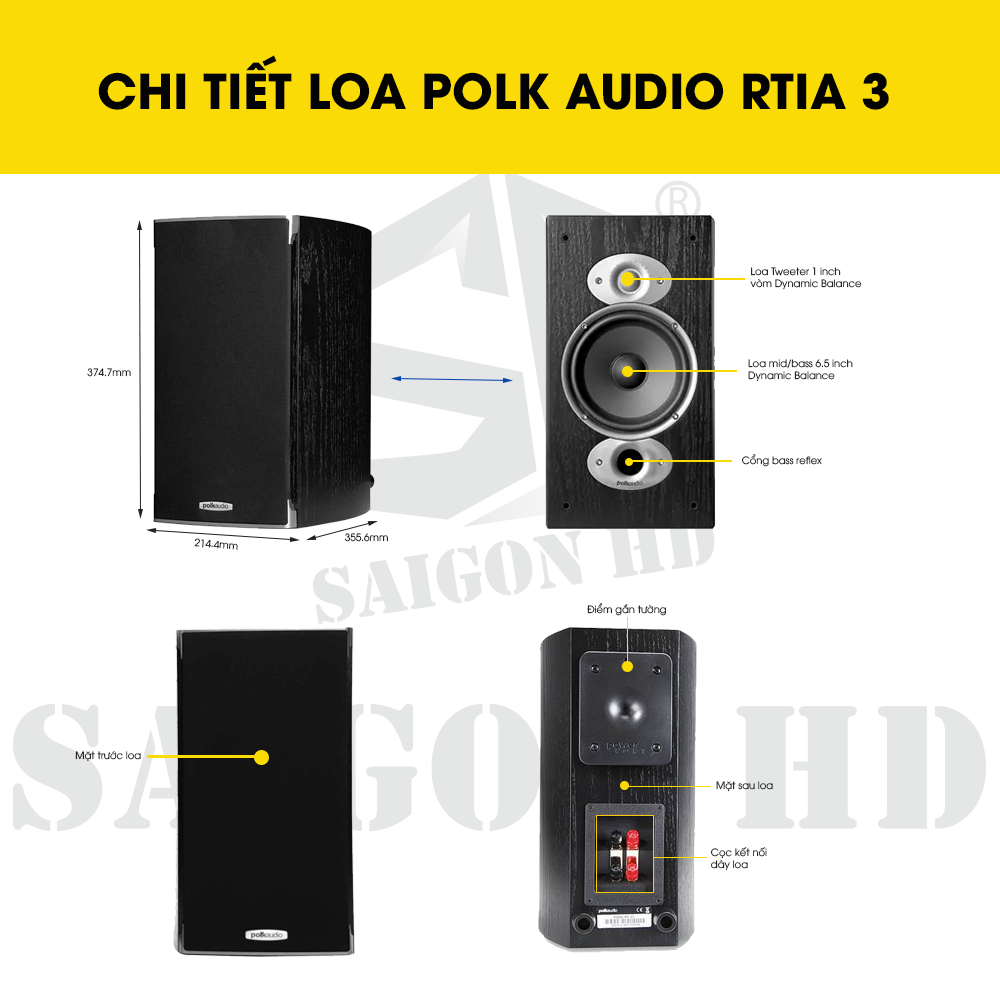 CHI TIẾT THÔNG TIN LOA POLK AUDIO RTiA 3