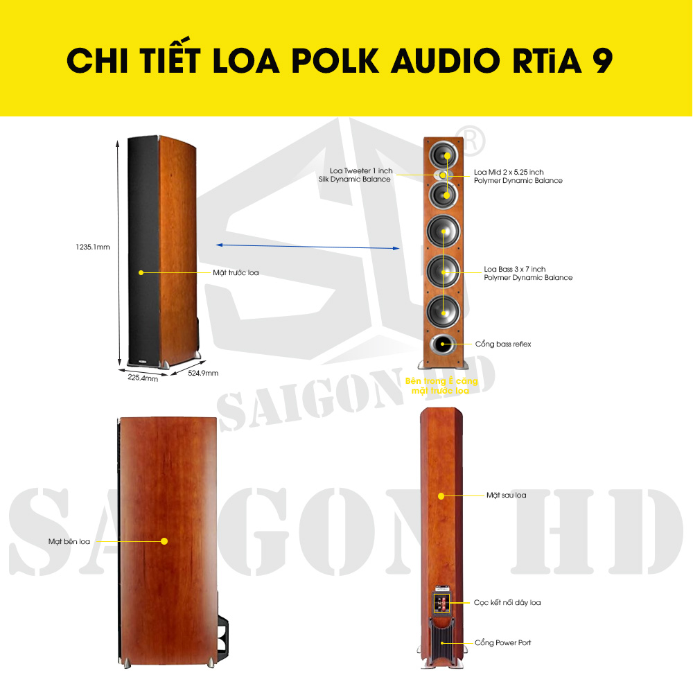 CHI TIẾT THÔNG TIN LOA POLK AUDIO RTi A9