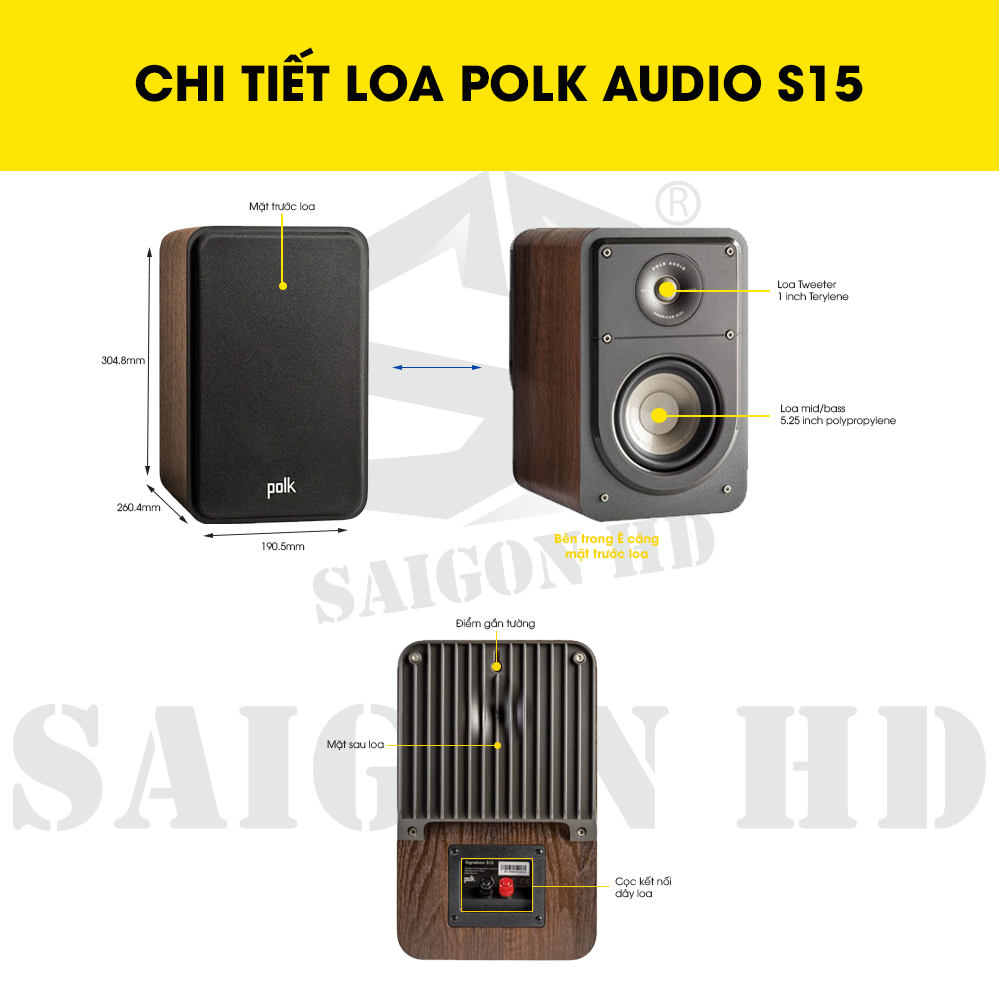 CHI TIẾT THÔNG TIN LOA POLK AUDIO S15