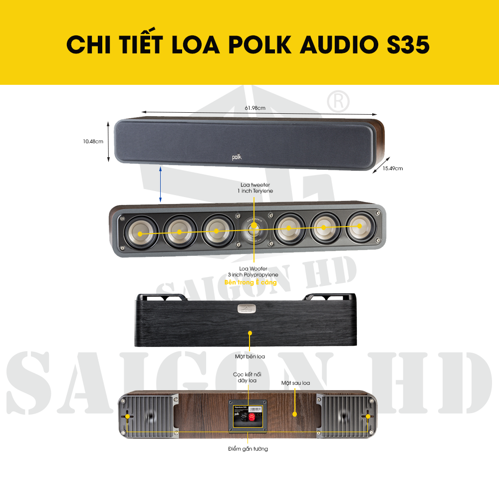 CHI TIẾT THÔNG TIN LOA POLK AUDIO S35