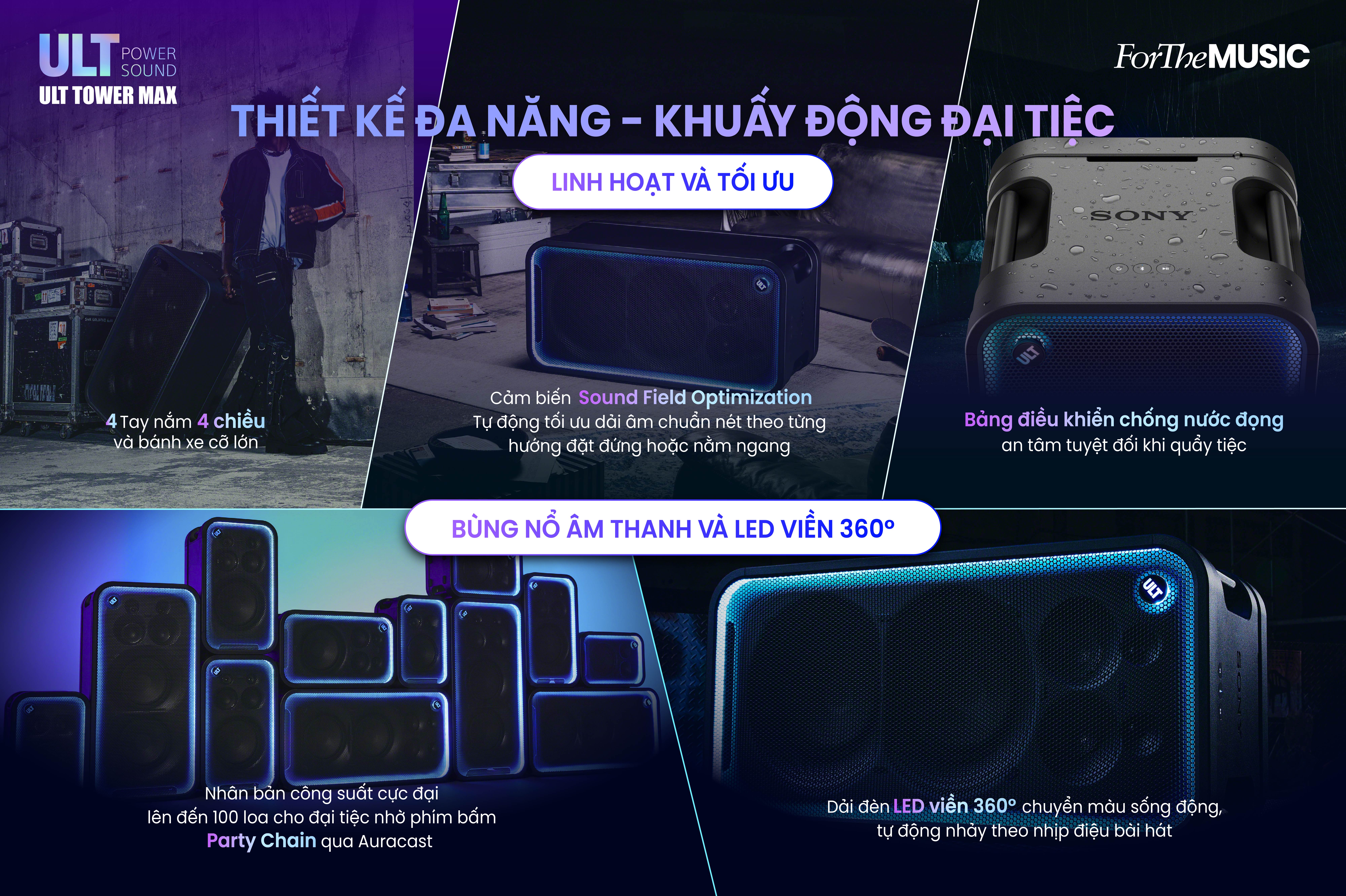 Loa tiệc Sony ULT Tower Max ch&iacute;nh h&atilde;ng gi&aacute; rẻ