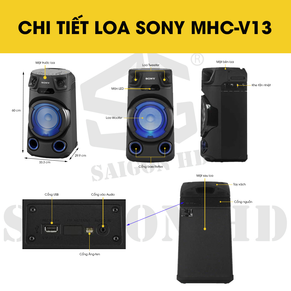 CHI TIẾT LOA SONY MHC-V13