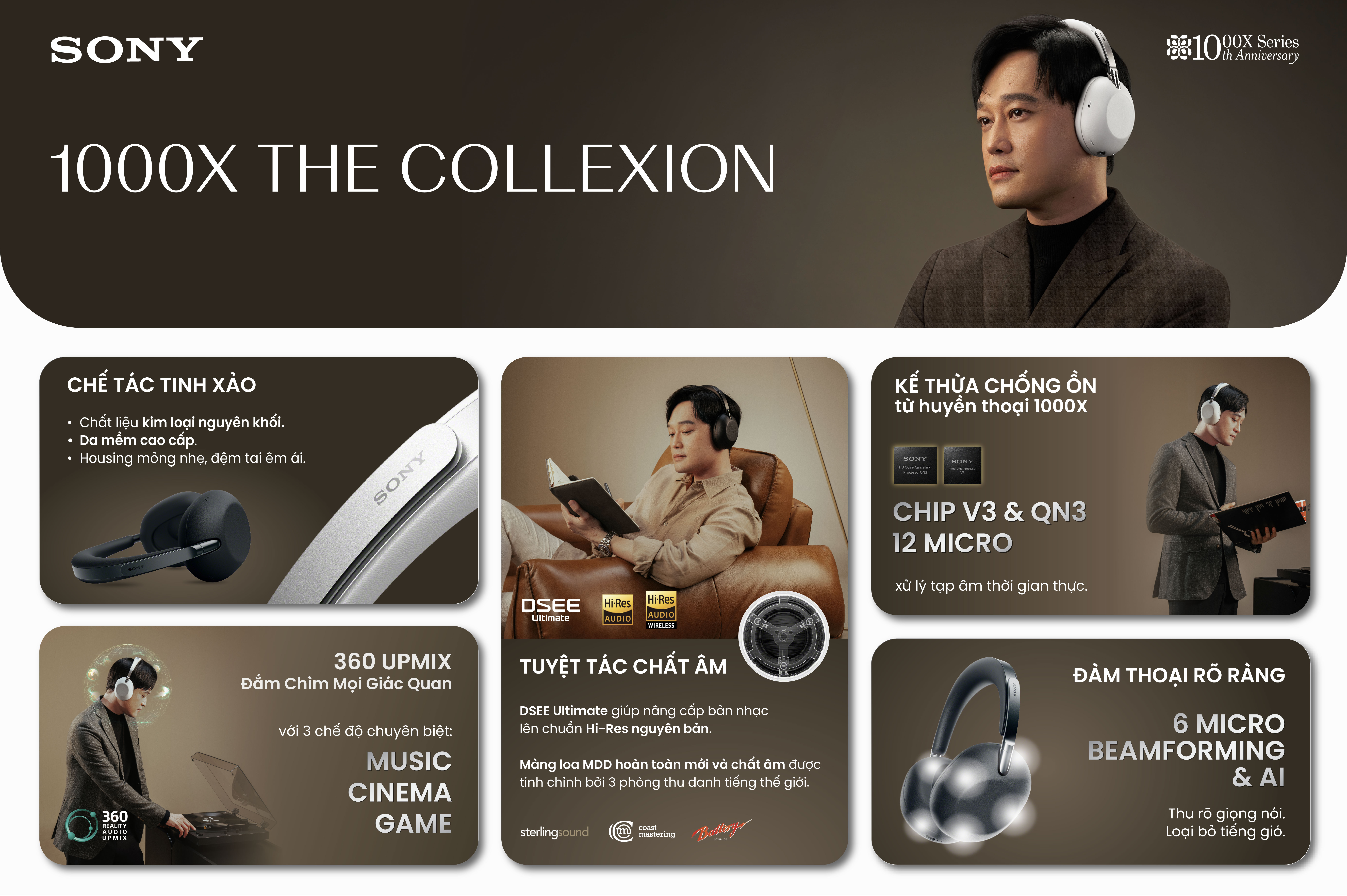 Tai nghe chống ồn kh&ocirc;ng d&acirc;y Sony 1000X The Collexion ch&iacute;nh h&atilde;ng gi&aacute; rẻ nhất