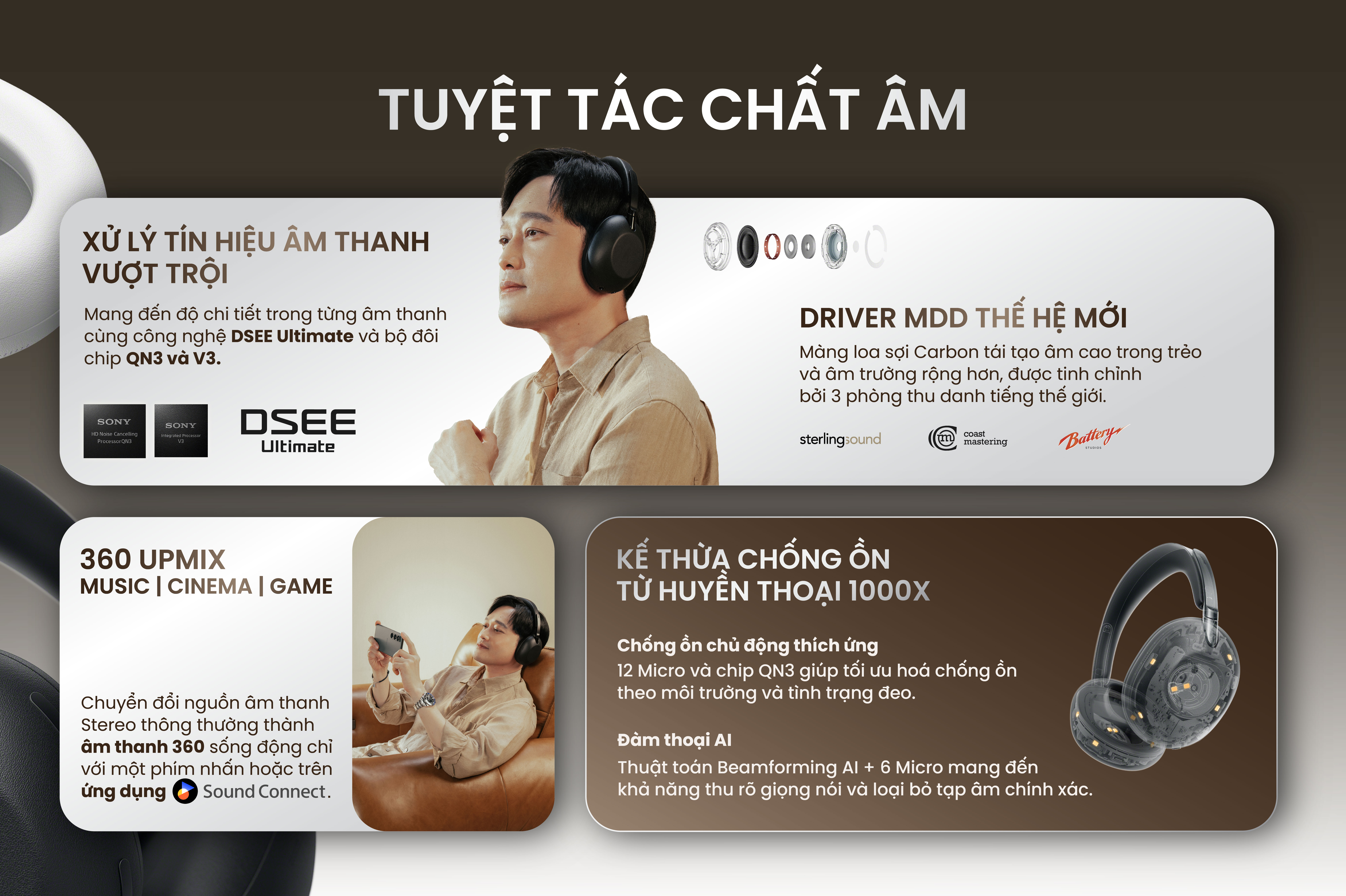 Tai nghe chống ồn kh&ocirc;ng d&acirc;y Sony 1000X The Collexion ch&iacute;nh h&atilde;ng gi&aacute; rẻ nhất