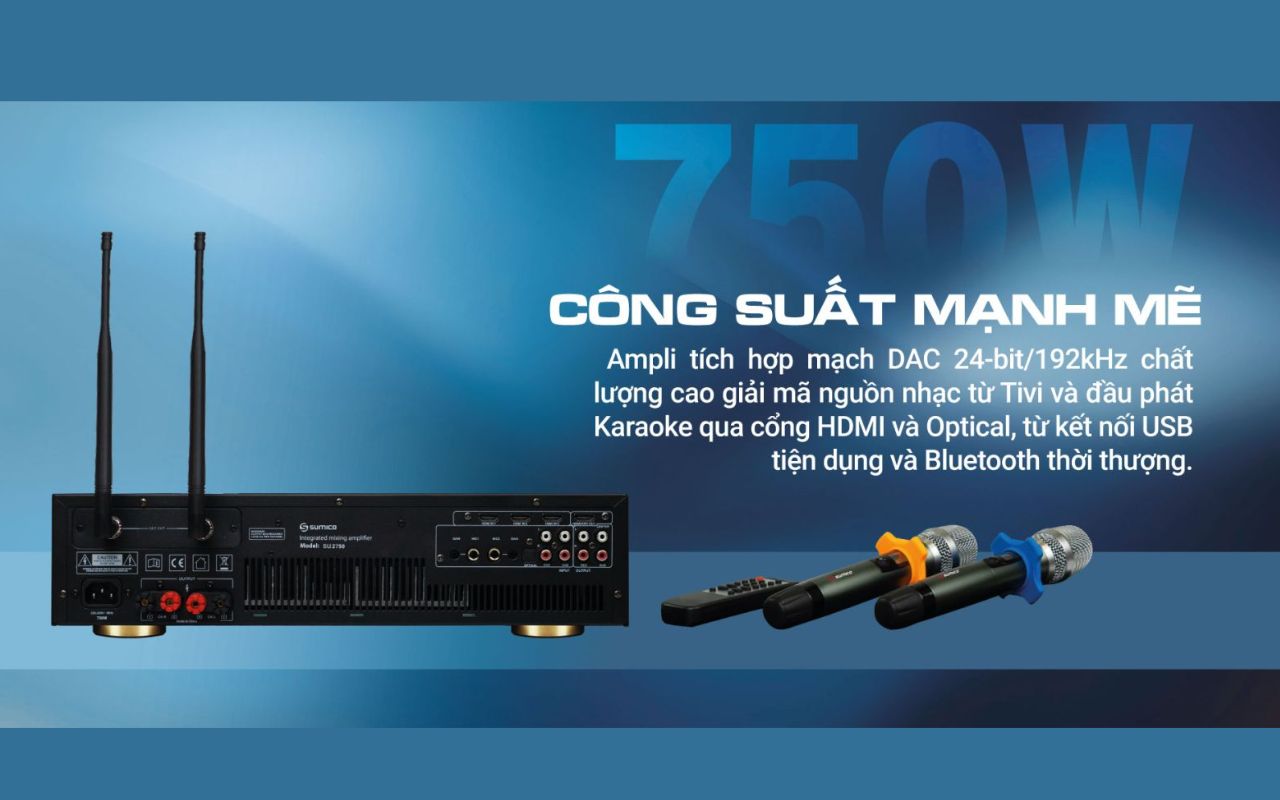 Amply karaoke Sumico SU2750 ch&iacute;nh h&atilde;ng gi&aacute; rẻ nhất