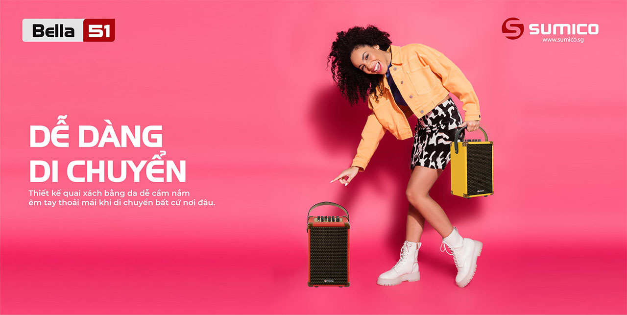 Loa k&eacute;o Karaoke bluetooth di động Sumico Bella 51 gi&aacute; rẻ nhất