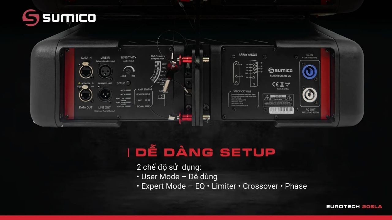 Loa Line Array Active Sumico EUROTECH 206LA ch&iacute;nh h&atilde;ng gi&aacute; rẻ