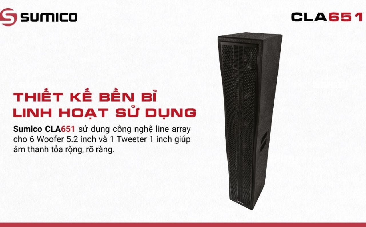 Loa Passive Column Sumico CLA651 ch&iacute;nh h&atilde;ng gi&aacute; rẻ