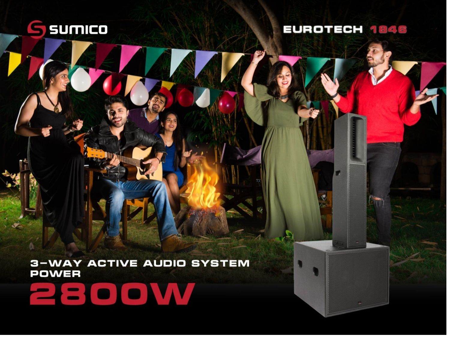 Loa cột Sumico EUROTECH 1846 ch&iacute;nh h&atilde;ng gi&aacute; rẻ