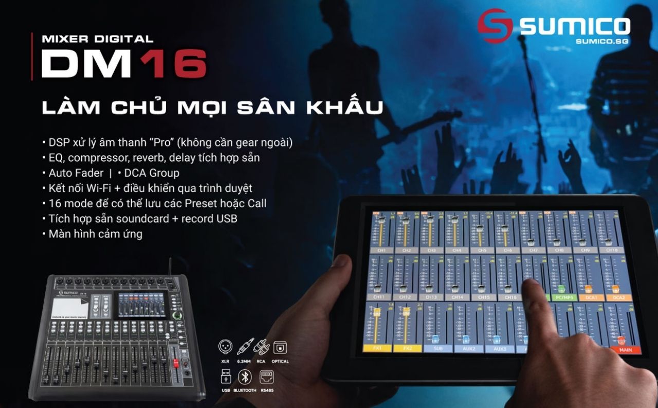 Mixer Digital Sumico DM16 ch&iacute;nh h&atilde;ng giấ rẻ