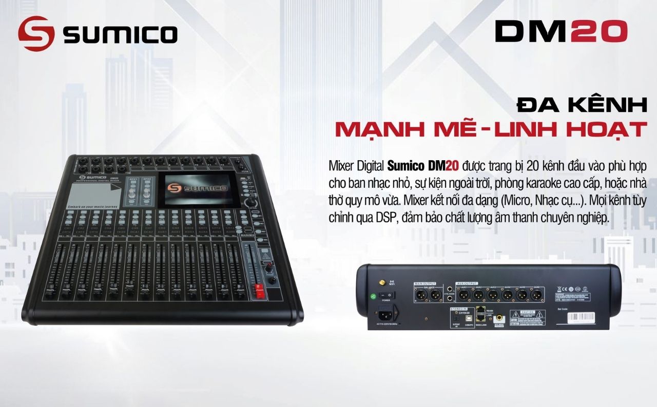 Mixer Digital Sumico DM20 ch&iacute;nh h&atilde;ng gi&aacute; rẻ