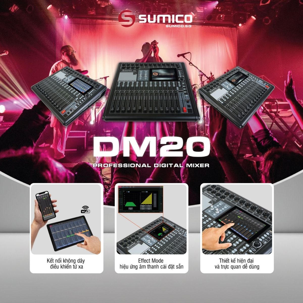 Mixer Digital Sumico DM20 ch&iacute;nh h&atilde;ng gi&aacute; rẻ