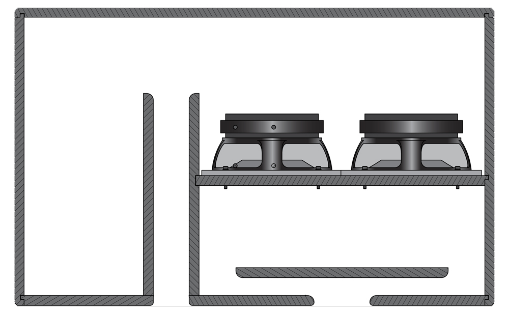 Thùng loa Tannoy VSX 10BP được thiết kế theo cấu trúc bandpass cho âm trầm manh mẽ