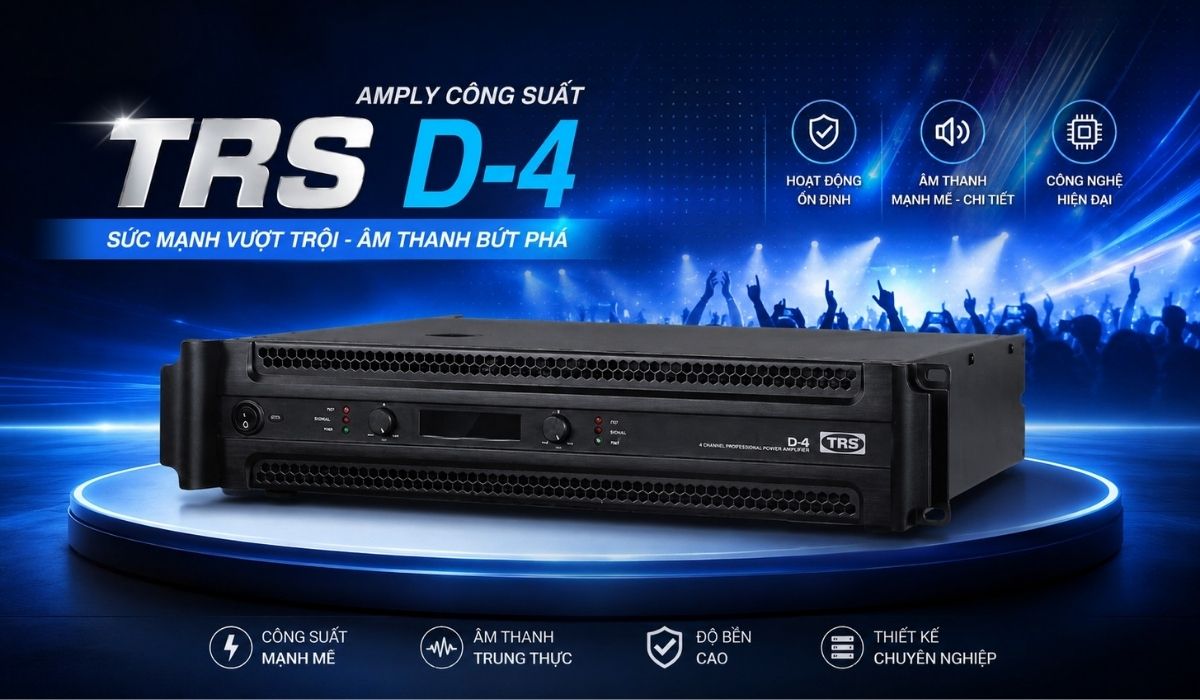 Amply c&ocirc;ng suất TRS D-4 ch&iacute;nh h&atilde;ng gi&aacute; rẻ