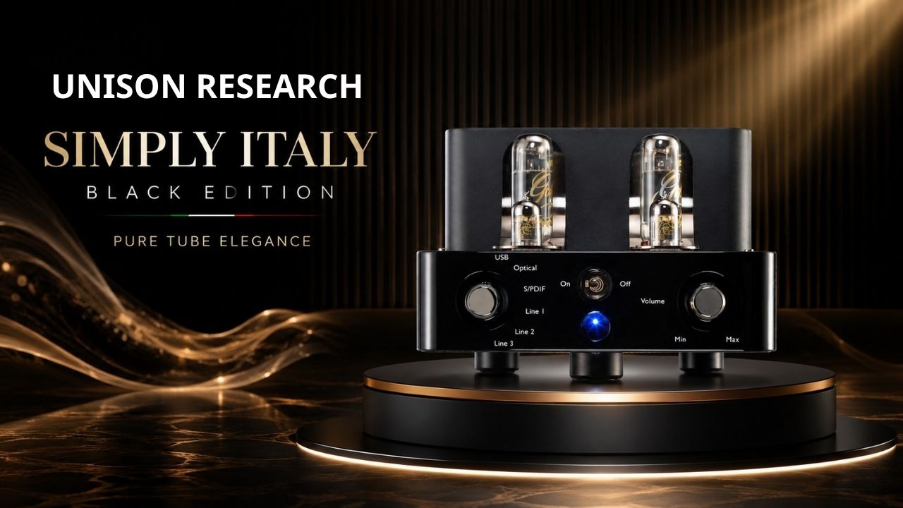 Amply đ&egrave;n Unison Research Simply Italy Black Edition ch&iacute;nh h&atilde;ng gi&aacute; rẻ