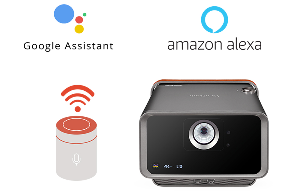 Điều khiển máy chiếu X10-4K+ bằng giọng nói thông qua Amazon Alexa & Google Assistant