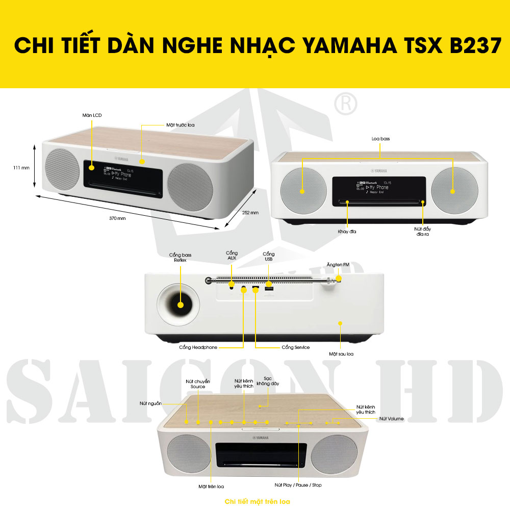CHI TIẾT THÔNG TIN DÀN NGHE NHẠC YAMAHA TSX B237