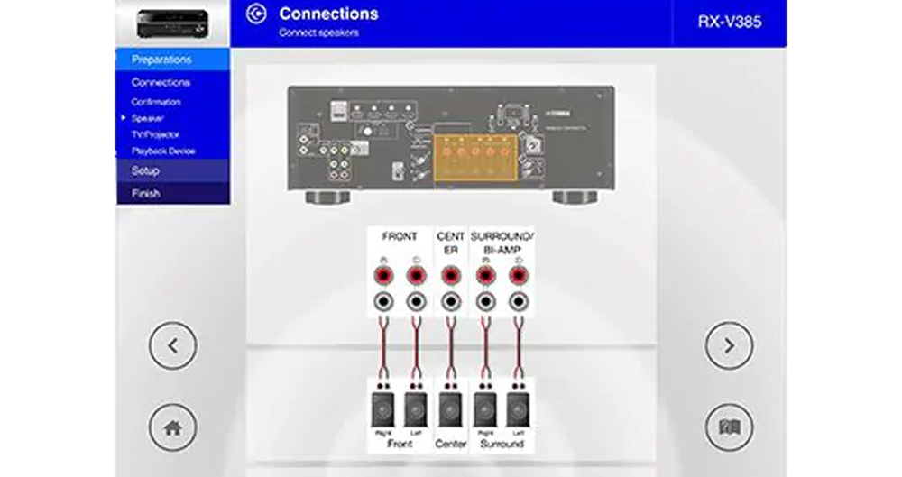 Thiết lập và kết nối RX V4A với hệ thống loa, TV trở nên đơn giản hơn nhờ AV Setup Guide App