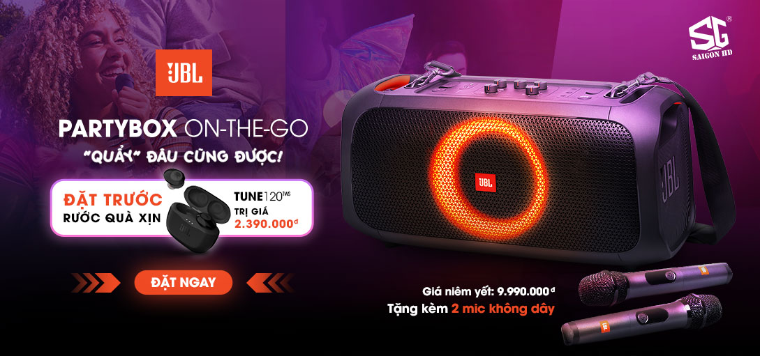 ĐẶT TRƯỚC RƯỚC QUÀ XỊN JBL PARTYBOX ON-THE-GO – QUẨY ĐÂU CŨNG ĐƯỢC