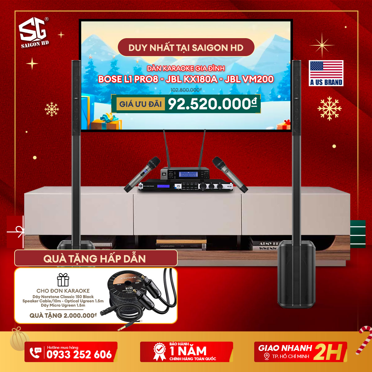 Dàn karaoke JBL KX180A + JBL VM200 + Bose L1 Pro 8