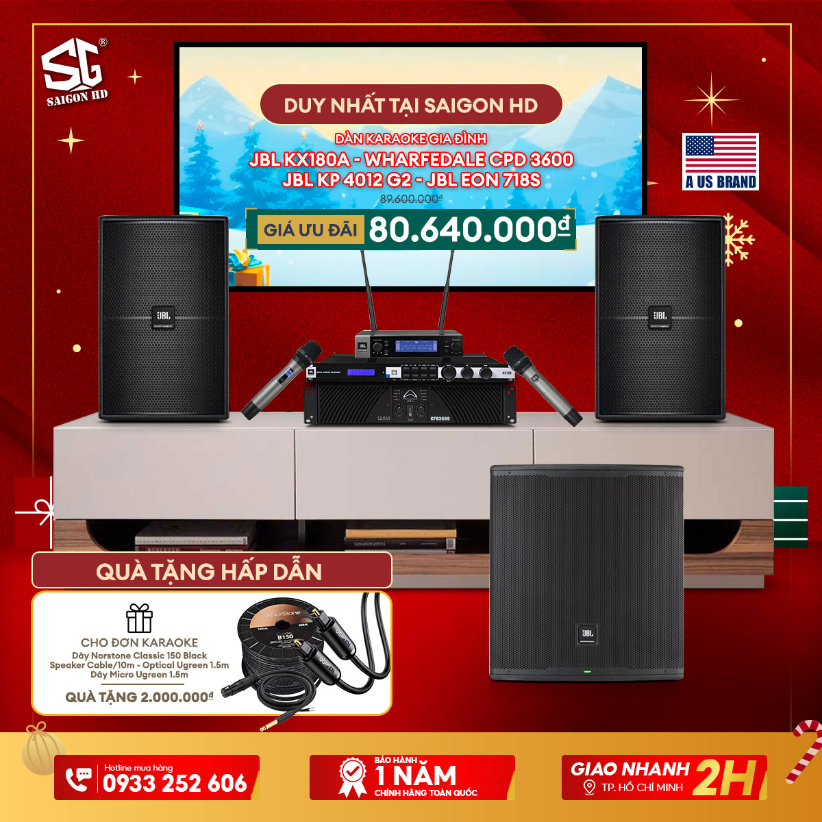 Dàn karaoke Wharfedale CPD 3600 + JBL KX180A + JBL VM200 + JBL KP4012G2 + JBL EON 718S