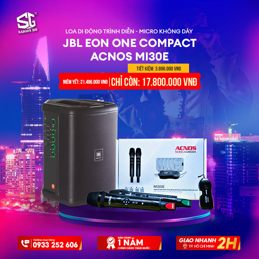 LOA DI ĐỘNG TRÌNH DIỄN JBL EON COMPACT & MICRO KHÔNG DÂY ACNOS MI30E