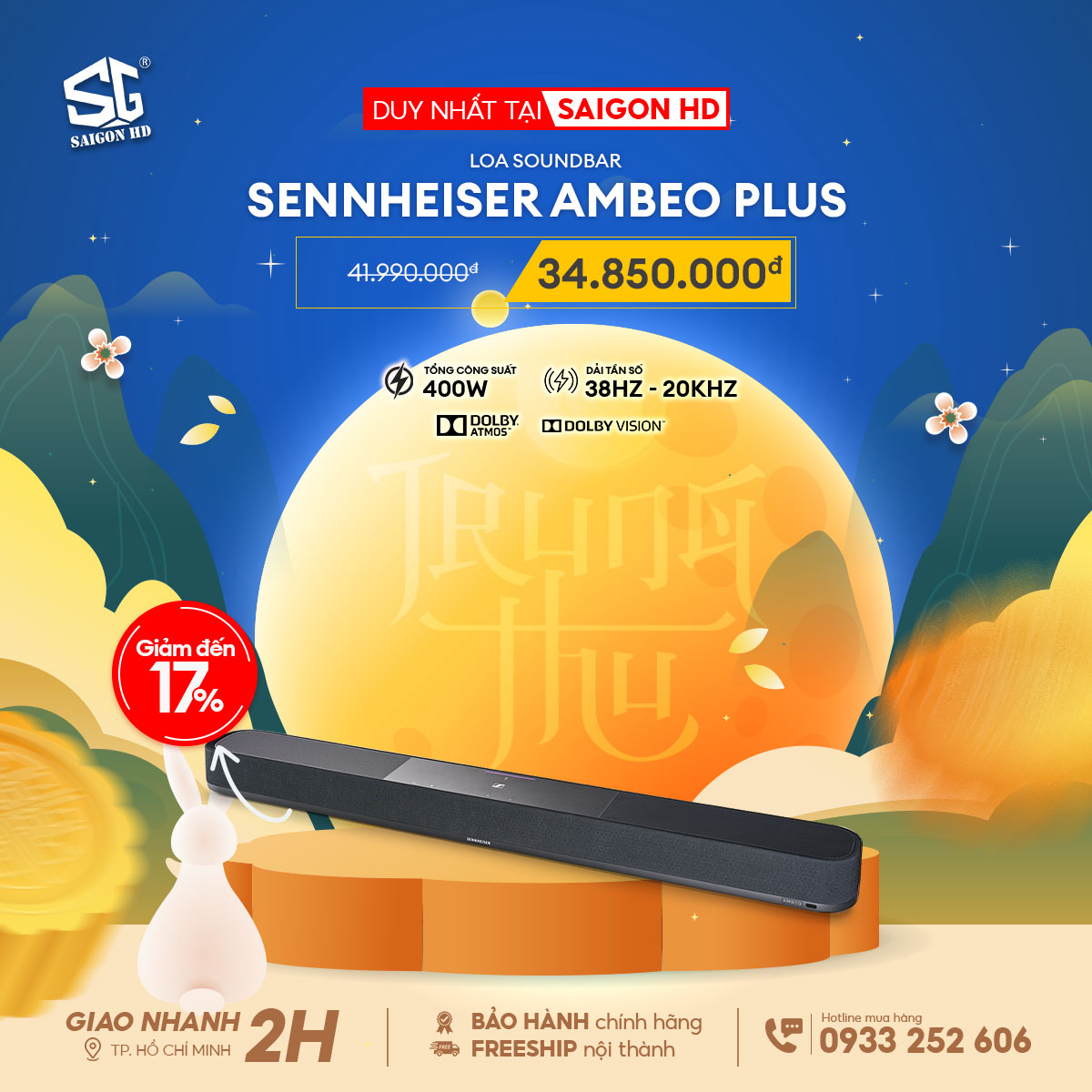 LOA SOUNDBAR SENNHEISER AMBEO PLUS
