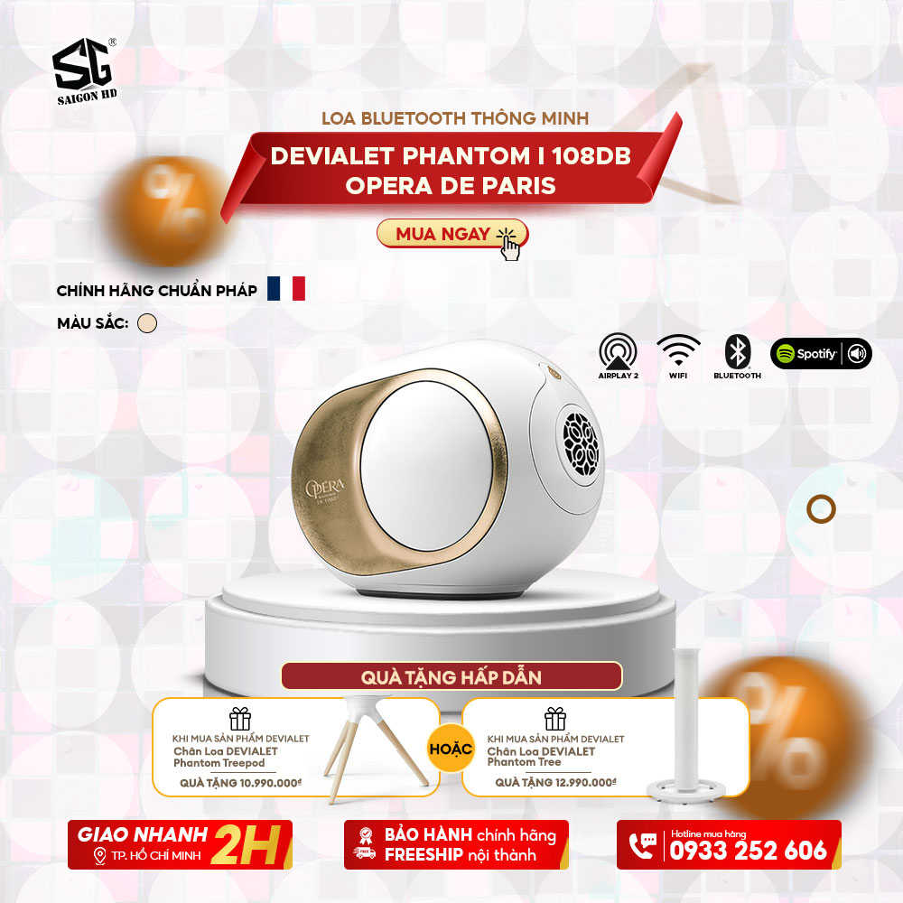 LOA BLUETOOTH THÔNG MINH DEVIALET PHANTOM I 108DB OPERA DE PARIS