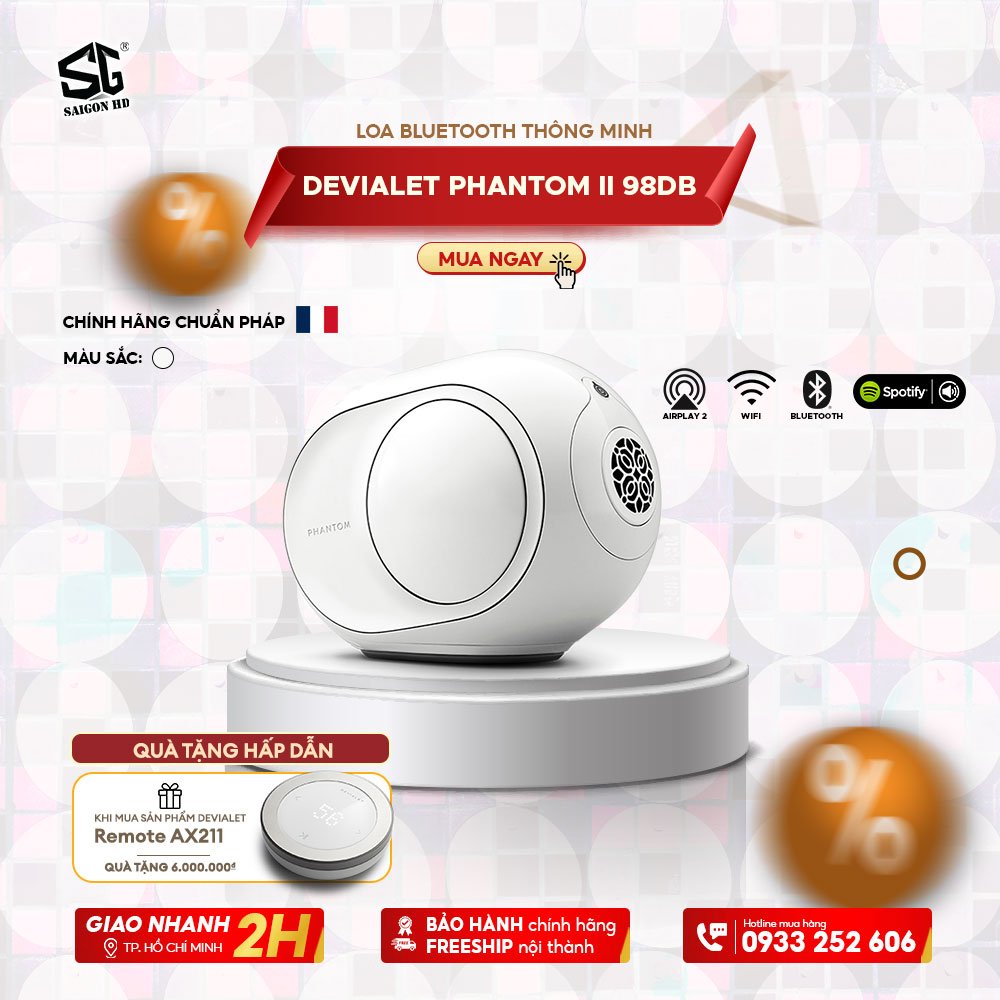 LOA BLUETOOTH THÔNG MINH DEVIALET PHANTOM II 98DB