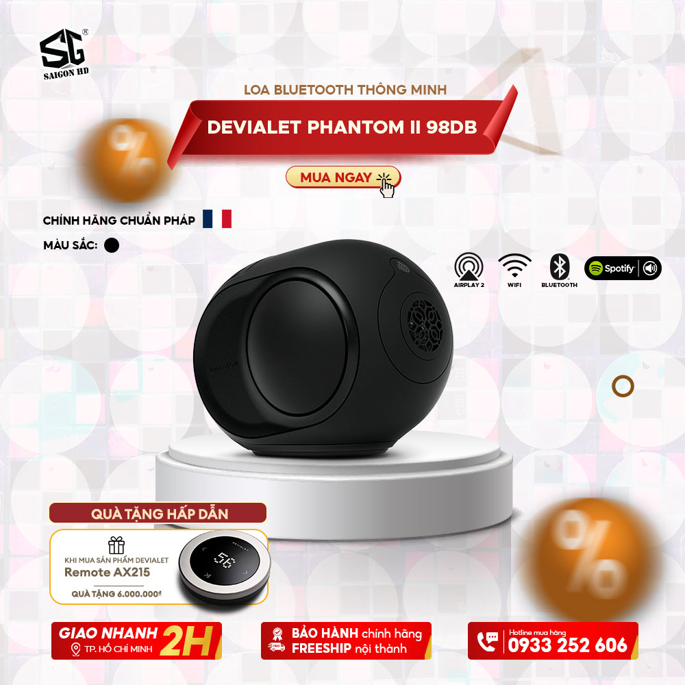 LOA BLUETOOTH THÔNG MINH DEVIALET PHANTOM II 98DB