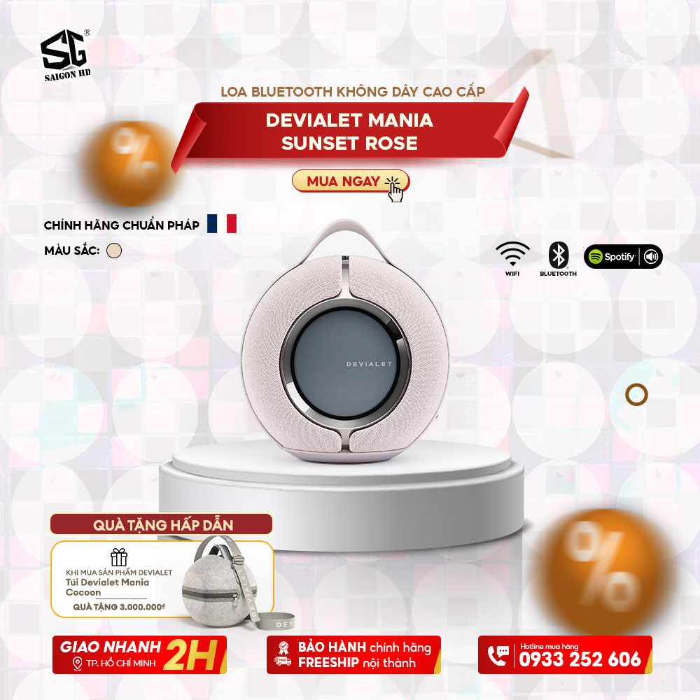 LOA BLUETOOTH KHÔNG DÂY CAO CẤP DEVIALET MANIA SANDSTORM